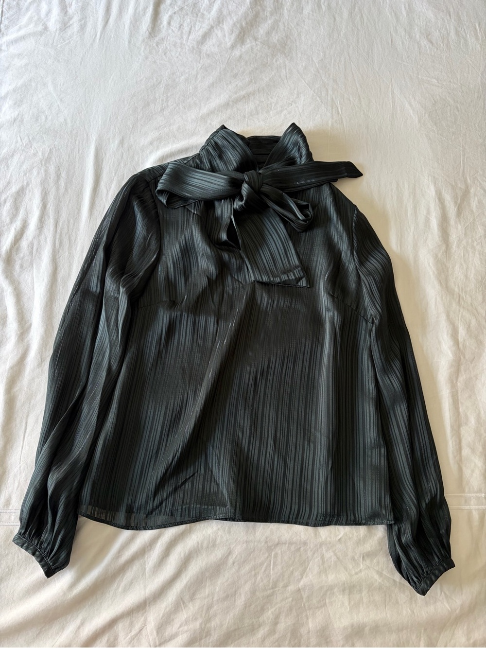 Ted Baker Dark Green Long-Sleeve Blouse Size 0